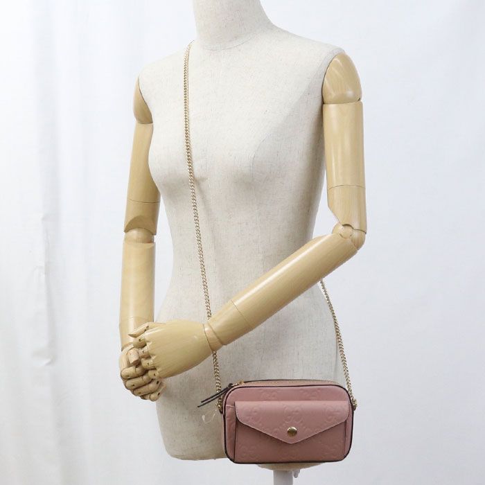 Gucci Chain Shoulder Bag Jumbo GG 781554 Crossbody Shoulder Bag Leather Women