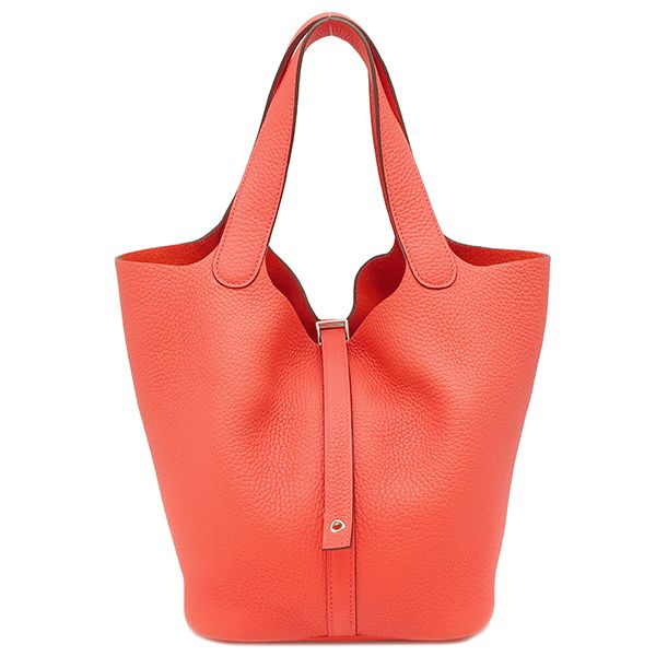 Hermes Handbag Picotin Lock MM Taurillon Clemence Rose Jaipur Silver Hardware