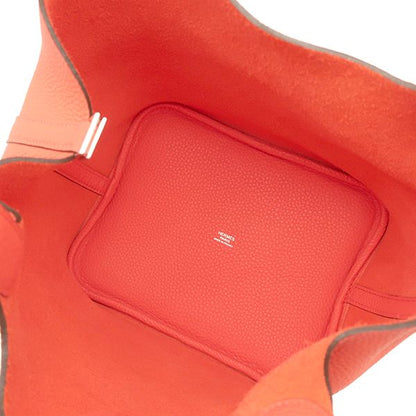 Hermes Handbag Picotin Lock MM Taurillon Clemence Rose Jaipur Silver Hardware