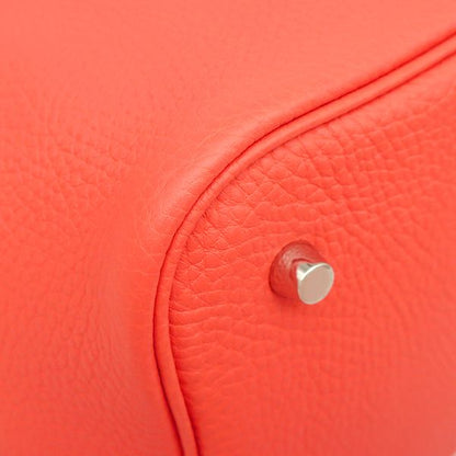 Hermes Handbag Picotin Lock MM Taurillon Clemence Rose Jaipur Silver Hardware