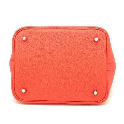 Hermes Handbag Picotin Lock MM Taurillon Clemence Rose Jaipur Silver Hardware