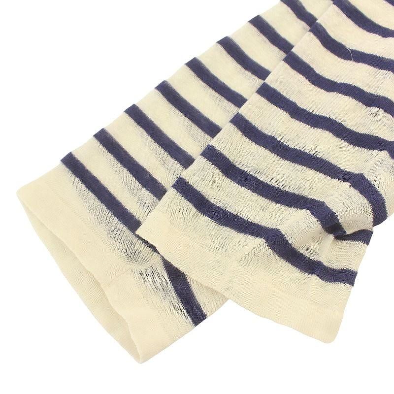 Loewe Emblem Summer Knit Sweater Long Sleeve V Neck Stripe Light Hand Linen M