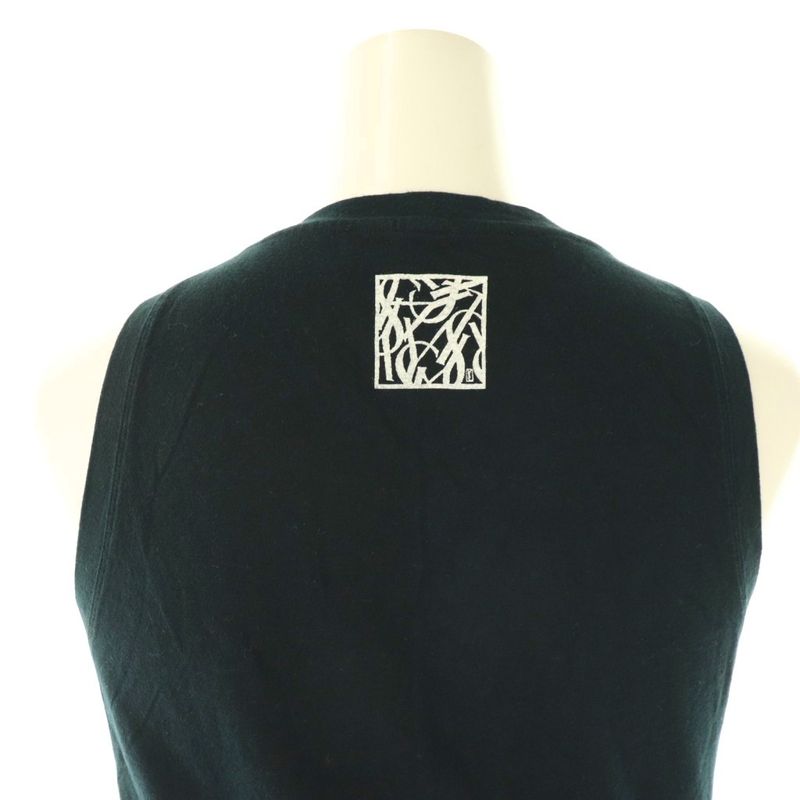 Yves Saint Laurent YVES Saint Laurent Tank Top Sleeveless S Navy Blue Navy AT -