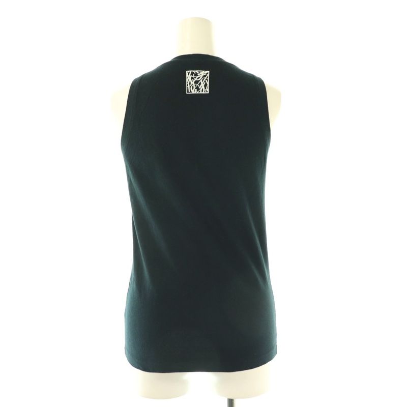 Yves Saint Laurent YVES Saint Laurent Tank Top Sleeveless S Navy Blue Navy AT -