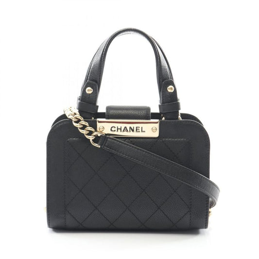 Chanel Shoulder Bag Matelasse Black Leather Matelasse 2way Shoulder Bag Ladies
