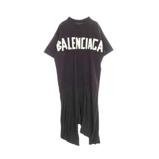 Balenciaga Dress T-shirt Pleated Cotton Dress Women Used A