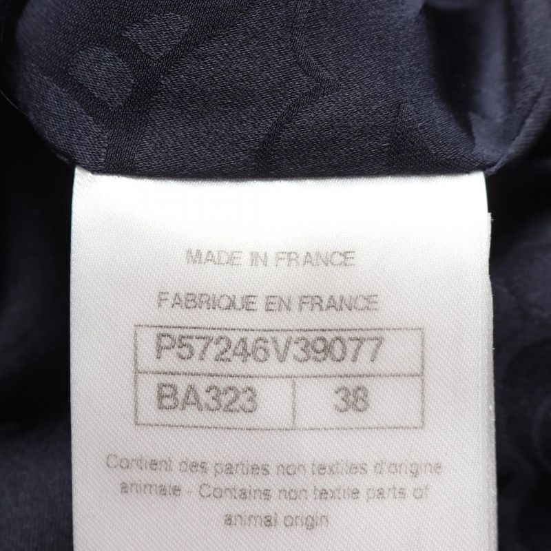 Chanel Coco Mark Button Wool Coat Ladies Used A