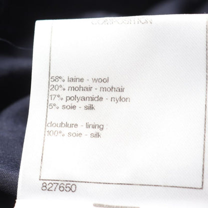 Chanel Coco Mark Button Wool Coat Ladies Used A