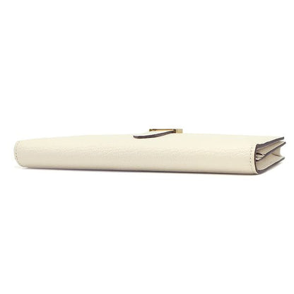 Hermes Long Wallet Bearn Souffle Chèvre Nata Gold Hardware Off-White Bifold