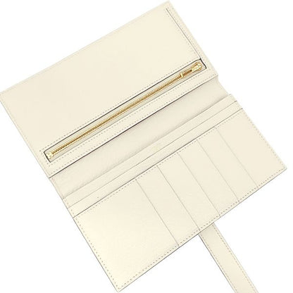 Hermes Long Wallet Bearn Souffle Chèvre Nata Gold Hardware Off-White Bifold
