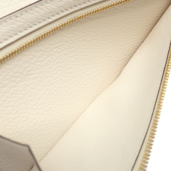 Hermes Long Wallet Bearn Souffle Chèvre Nata Gold Hardware Off-White Bifold