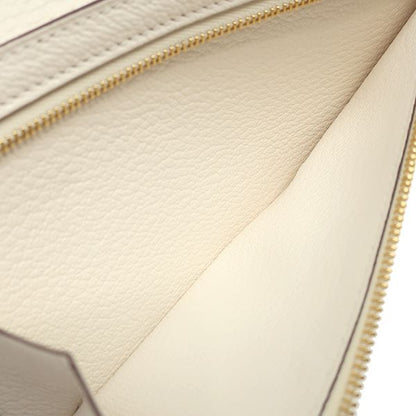 Hermes Long Wallet Bearn Souffle Chèvre Nata Gold Hardware Off-White Bifold