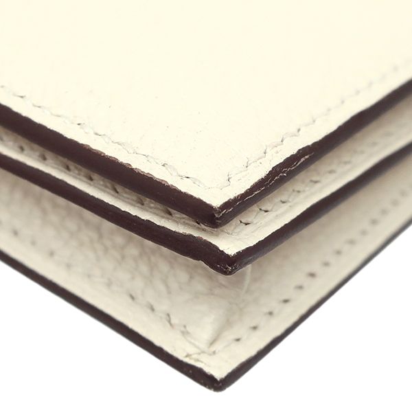 Hermes Long Wallet Bearn Souffle Chèvre Nata Gold Hardware Off-White Bifold