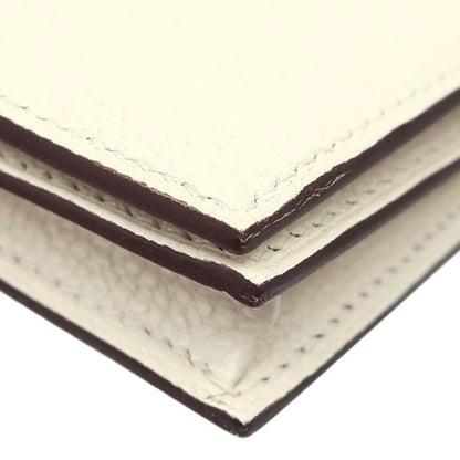 Hermes Long Wallet Bearn Souffle Chèvre Nata Gold Hardware Off-White Bifold
