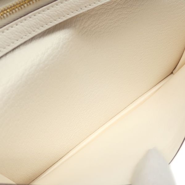 Hermes Long Wallet Bearn Souffle Chèvre Nata Gold Hardware Off-White Bifold