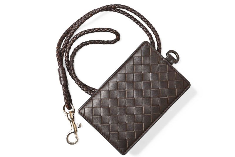 Bottega Veneta Neck Strap Passcase ID Holder Set Of Two Bottega Veneta Intreccia
