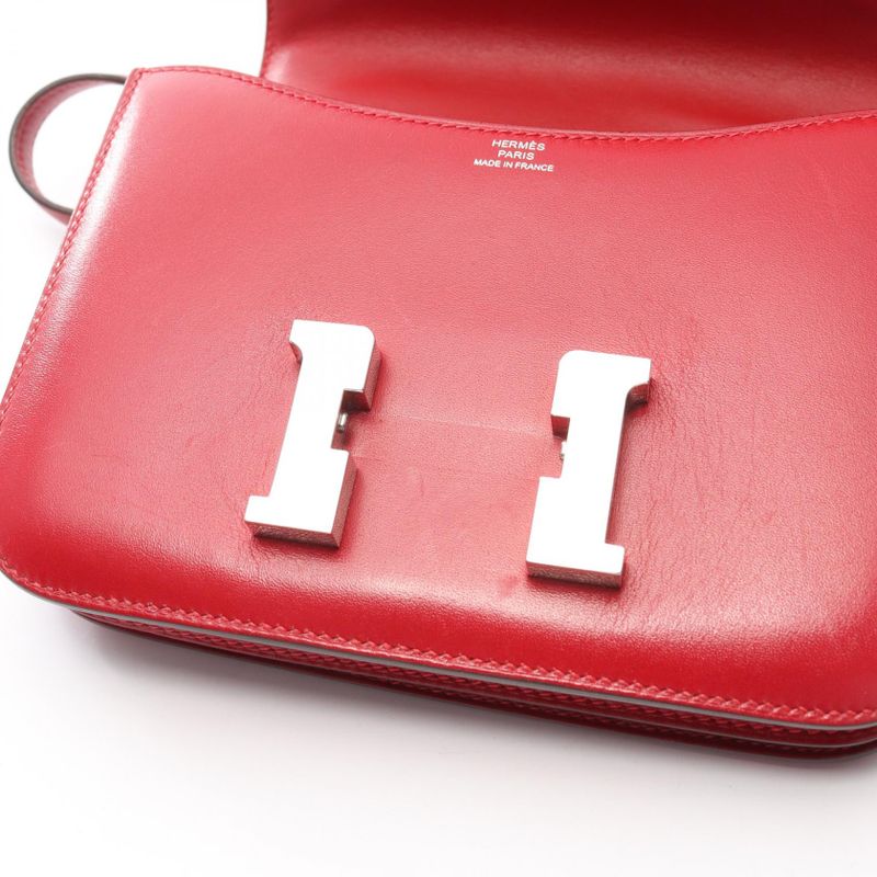 Hermes Shoulder Bag Constance 3 Mini Rouge Garance Leather Constance 3 Mini