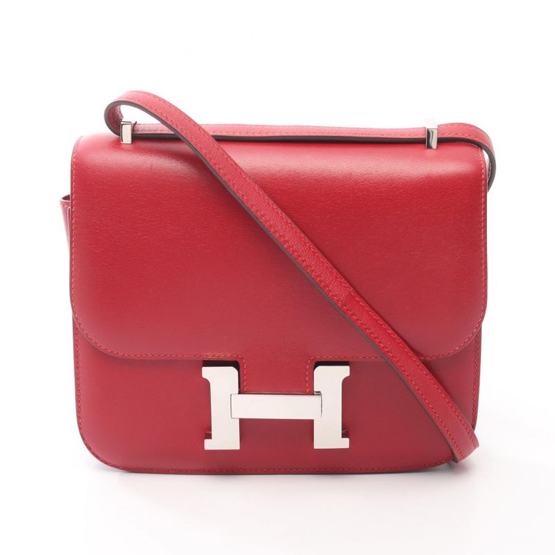 Hermes Shoulder Bag Constance 3 Mini Rouge Garance Leather Constance 3 Mini