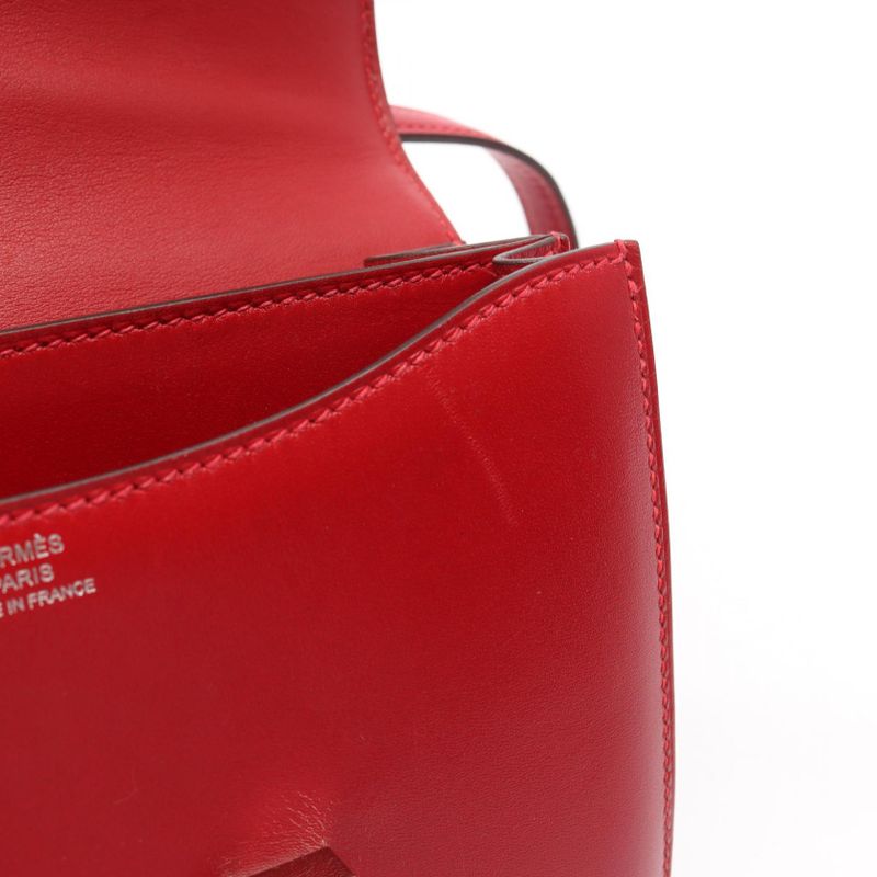 Hermes Shoulder Bag Constance 3 Mini Rouge Garance Leather Constance 3 Mini