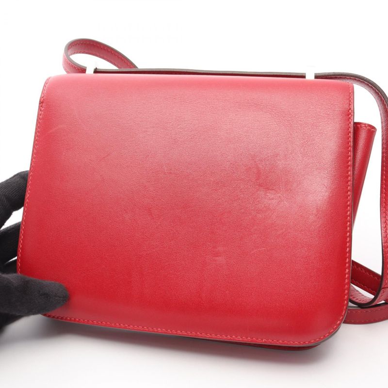 Hermes Shoulder Bag Constance 3 Mini Rouge Garance Leather Constance 3 Mini