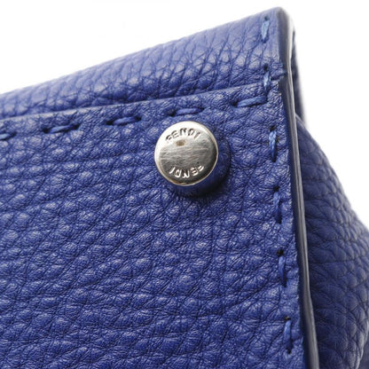 Fendi Handbag Peekaboo Regular 8bn226 Blue Leather Selleria Peekaboo Regular