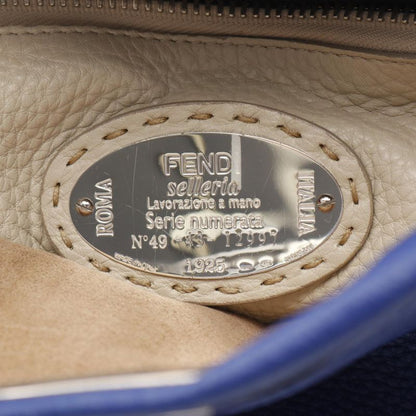 Fendi Handbag Peekaboo Regular 8bn226 Blue Leather Selleria Peekaboo Regular