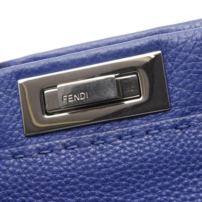 Fendi Handbag Peekaboo Regular 8bn226 Blue Leather Selleria Peekaboo Regular