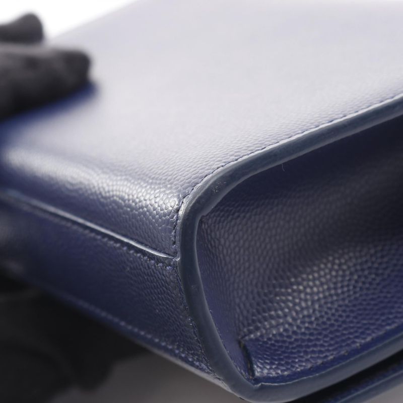 Saint Laurent Paris Shoulder Bag Kate 354121 Blue Leather Kate Mini Chain