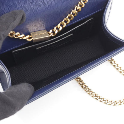 Saint Laurent Paris Shoulder Bag Kate 354121 Blue Leather Kate Mini Chain