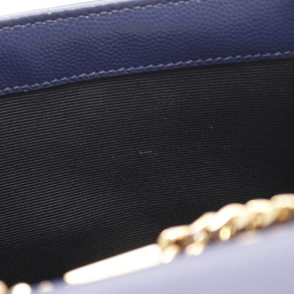 Saint Laurent Paris Shoulder Bag Kate 354121 Blue Leather Kate Mini Chain