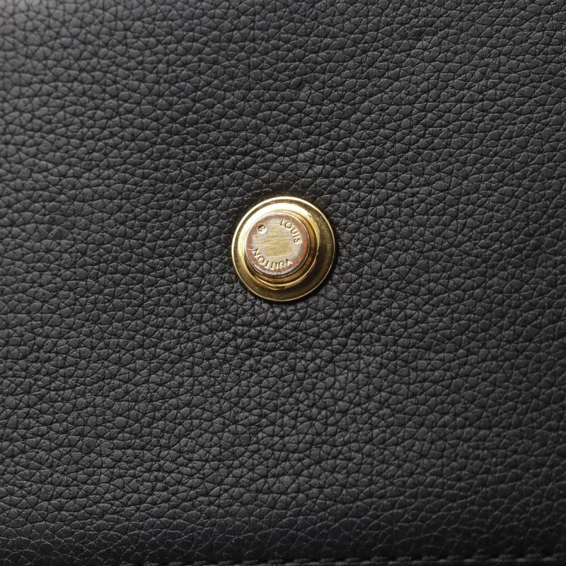 Louis Vuitton Handbag On My Side MM M53823 Noir Black Leather PVC Coated Canvas