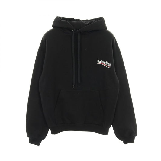 Balenciaga Hoodie Campaign Logo 556145 Black Cotton Hoodie Men's Used A