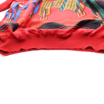 Hermes Knit Jmetz Les Sangles Red Silk Cashmere Knit Women Used A