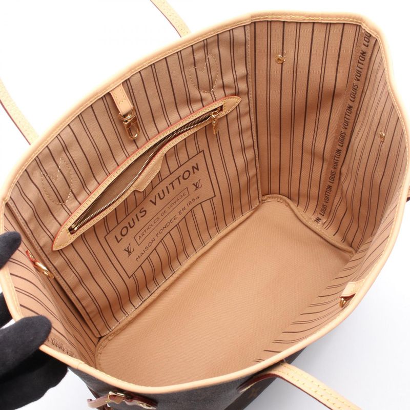 Louis Vuitton Tote Bag Neverfull MM M46975 Rose Beige PVC Coated Canvas Leather