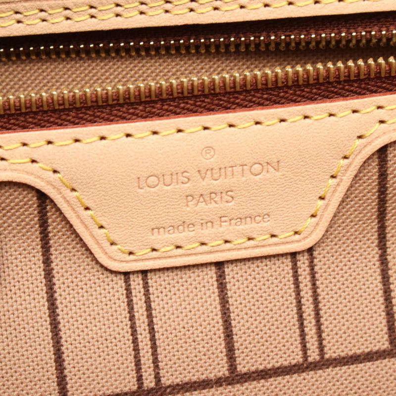 Louis Vuitton Tote Bag Neverfull MM M46975 Rose Beige PVC Coated Canvas Leather
