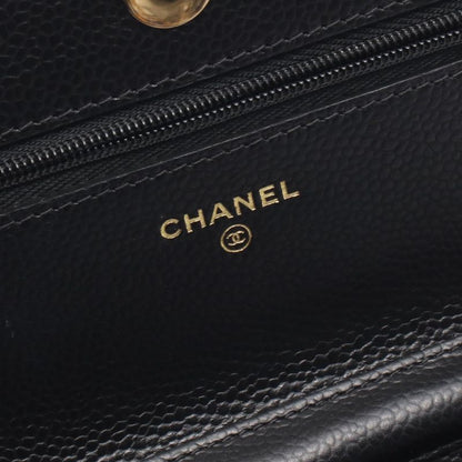 Chanel Shoulder Bag Matelasse Ap0250 Black Calf Leather Matelasse Chain Wallet
