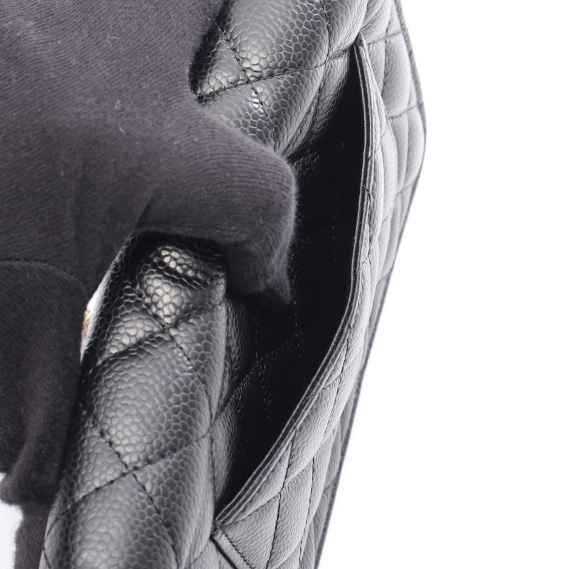 Chanel Shoulder Bag Matelasse Ap0250 Black Calf Leather Matelasse Chain Wallet