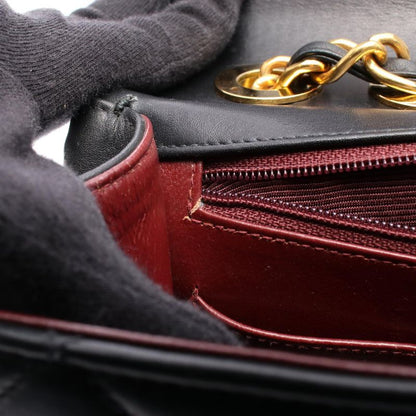 Chanel Shoulder Bag Deca Matelasse Single Flap Black Lambskin (sheepskin) Deca