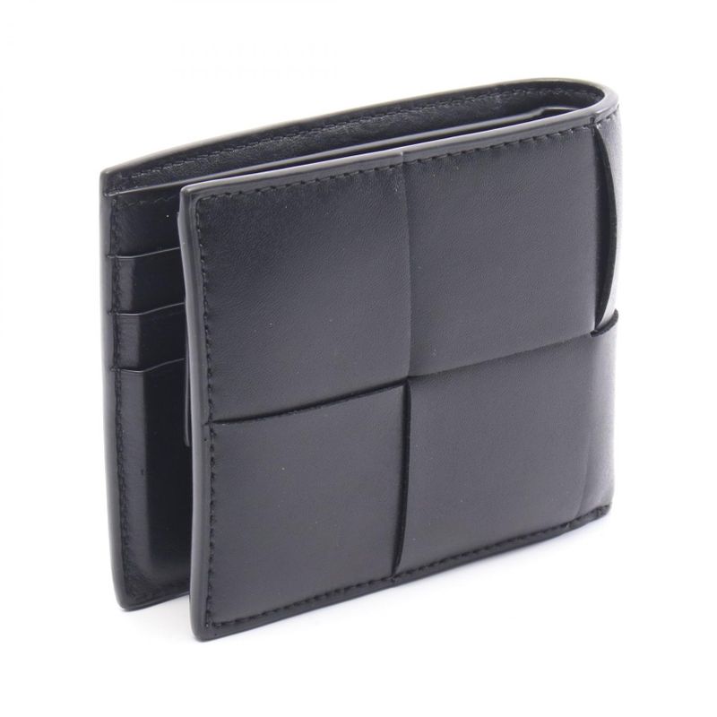 Bottega Veneta Bifold Wallet Cassette Black Leather Cassette Bifold Wallet