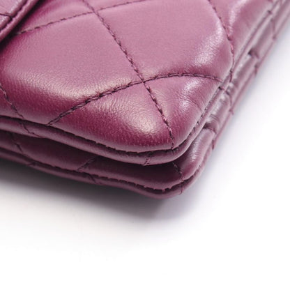 Chanel Shoulder Bag Matelasse Chain Pouch Purple Leather Matelasse Chain Pouch