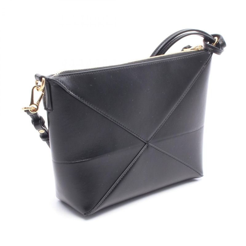 Loewe Second Bag Clutch Bag Puzzle Fold Pouch C510pt1x011100 Black Leather
