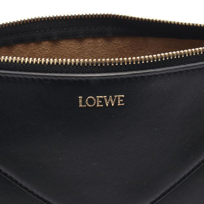 Loewe Second Bag Clutch Bag Puzzle Fold Pouch C510pt1x011100 Black Leather