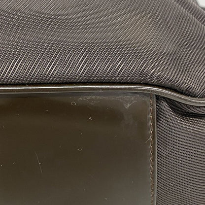 Gucci Handbag Bamboo 001 1781 1577 Nylon Dark Brown Silver Hardware 2way Bag