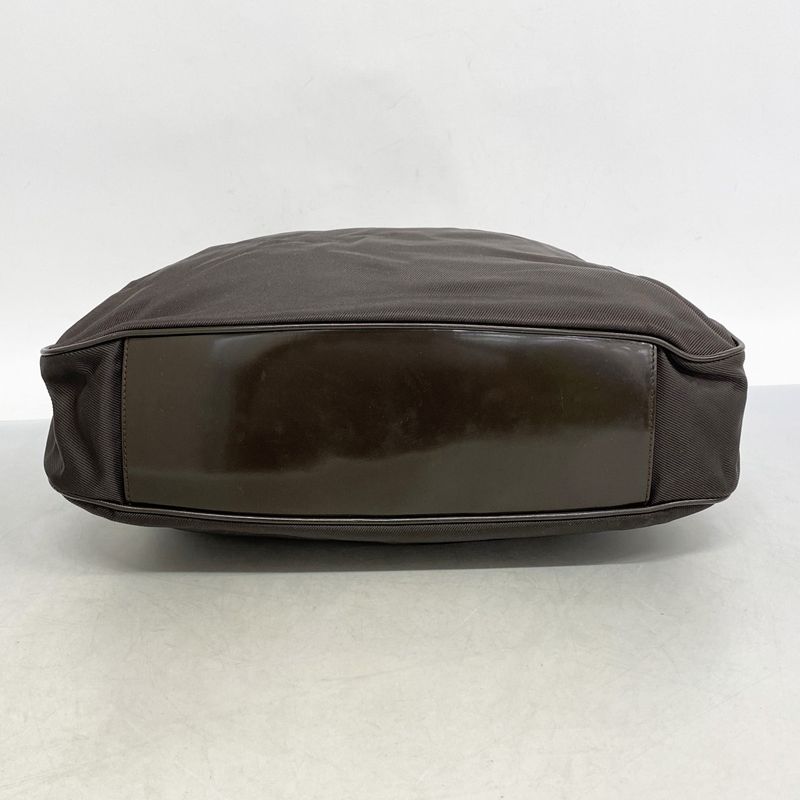 Gucci Handbag Bamboo 001 1781 1577 Nylon Dark Brown Silver Hardware 2way Bag