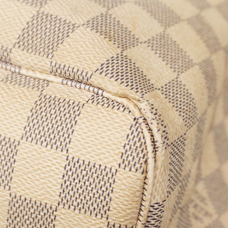 Louis Vuitton Damier Azure Neverfull GM N51108 White Ladies Tote Bag