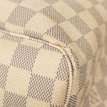 Louis Vuitton Damier Azure Neverfull GM N51108 White Ladies Tote Bag