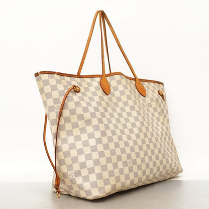Louis Vuitton Damier Azure Neverfull GM N51108 White Ladies Tote Bag