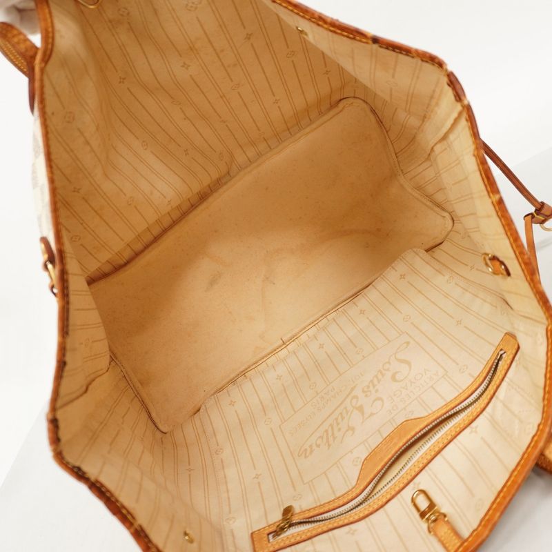 Louis Vuitton Damier Azure Neverfull GM N51108 White Ladies Tote Bag