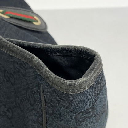 Gucci Tote Bag GG Canvas/sherry Line Princy 163805 Canvas Black Gold Hardware