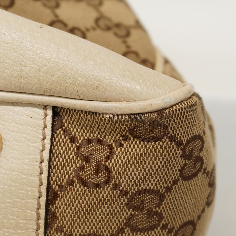 Gucci Tote Bag GG Canvas/sherry Line Princy 163805 Canvas Beige Gold Hardware